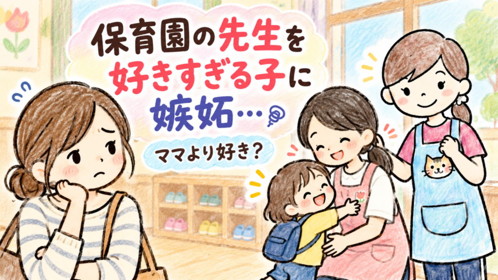 保育園の先生を好きすぎる子どもに嫉妬してしまうママと、優しく寄り添うにゃにたん先生