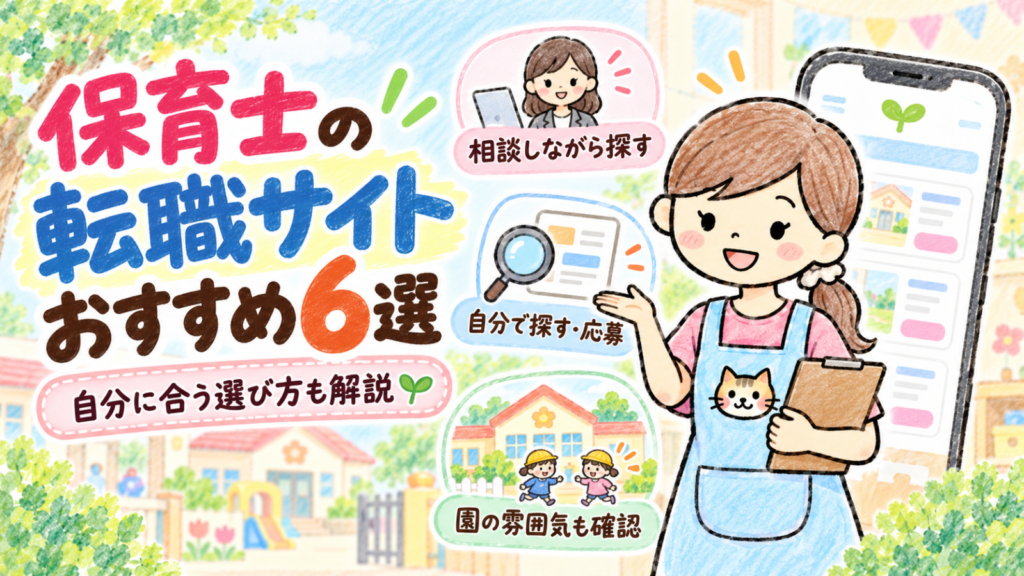 保育士の転職サイトおすすめ6選と、自分に合う選び方を案内するにゃにたん